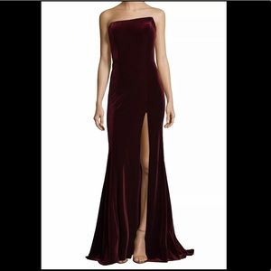 Xscape Red Velvet Gown - Size 8